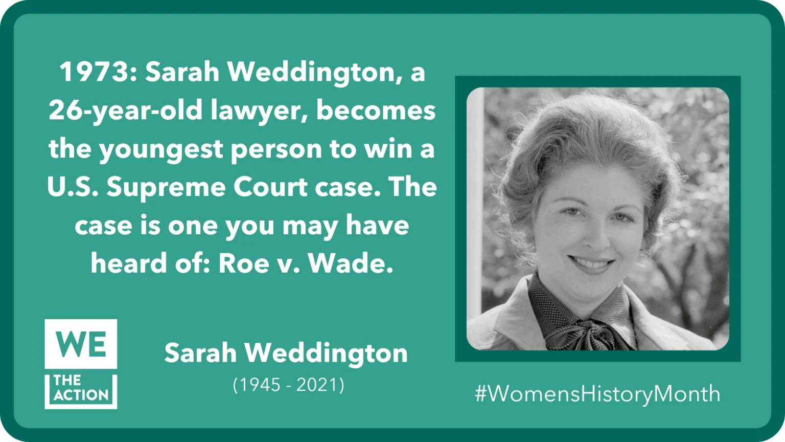 Women's+History+Month+-+Sarah+Weddington
